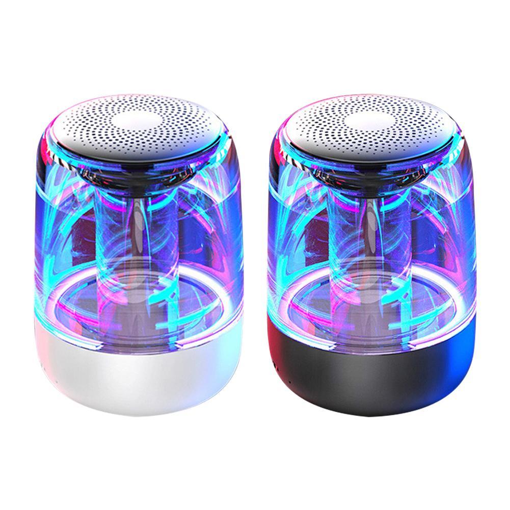 Tragbare Lautsprecher Bluetooth-Säule Kabelloser Bluetooth-Lautsprecher Leistungsstarkes Bassradio mit LED-Licht in variabler Farbe