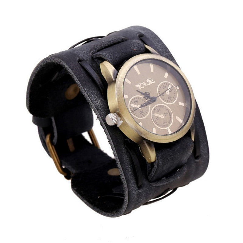 Accesorios Comercio exterior Relojes Relojes retro de piel de vaca Relojes punk Relojes de pulsera para hombre