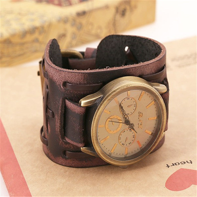 Accesorios Comercio exterior Relojes Relojes retro de piel de vaca Relojes punk Relojes de pulsera para hombre