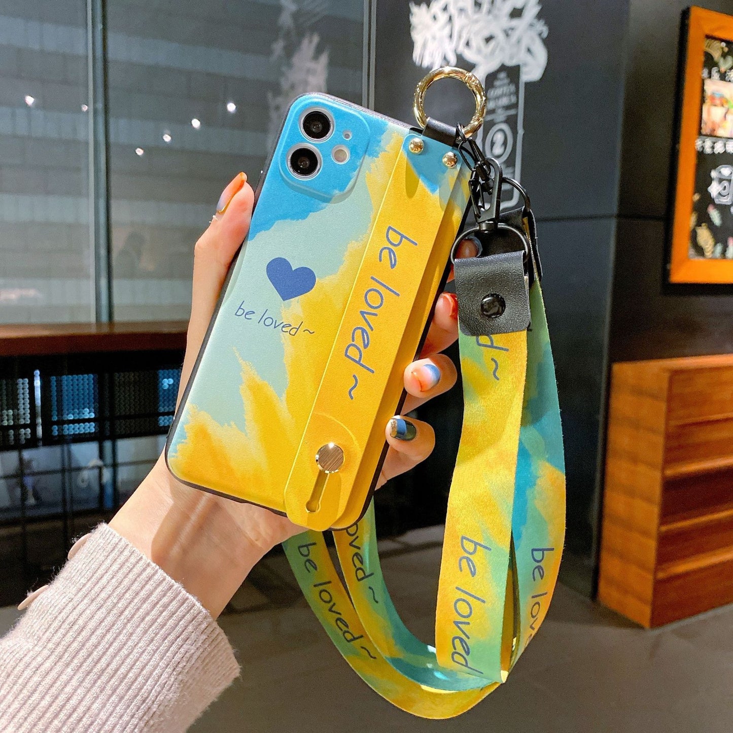 Funda para teléfono con pulsera Funda para teléfono con acuarela