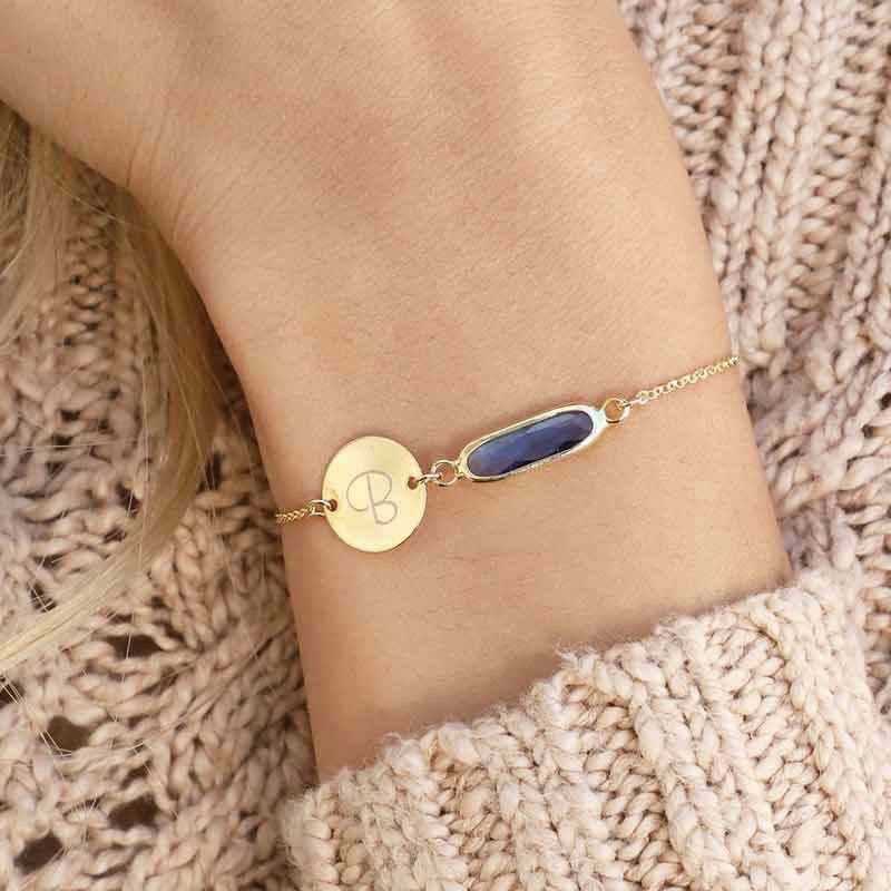 Exquisites Damen-Goldschmuck-Armband mit Buchstaben