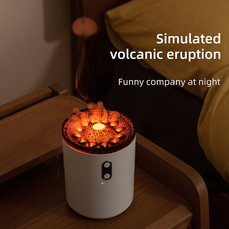 Difusor de aceites esenciales con aroma a llama volcánica, humidificador de aire portátil con forma de medusa y USB, lámpara de luz nocturna, humidificador con fragancia