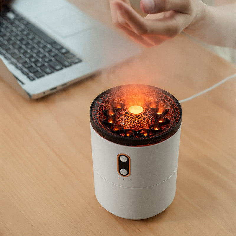 Difusor de aceites esenciales con aroma a llama volcánica, humidificador de aire portátil con forma de medusa y USB, lámpara de luz nocturna, humidificador con fragancia