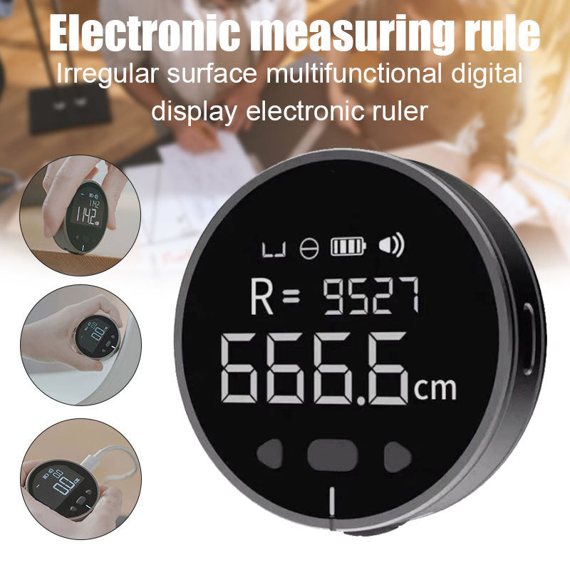 Instrumento de medición de distancia Regla de medición electrónica Cinta métrica LCD digital de alta definición Herramienta de regla de medición electrónica de alta precisión