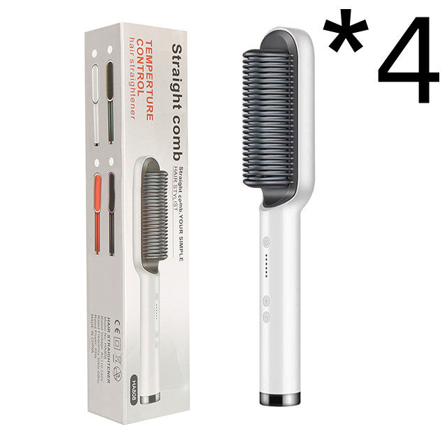 Neu 2 In 1 Haarglätter Heißer Kamm Negative Ionen Curling Tong Dual-zweck Elektrische Haar