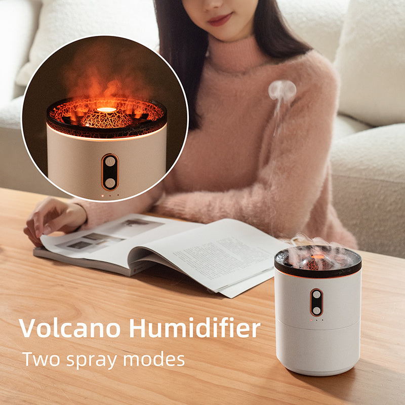 Difusor de aceites esenciales con aroma a llama volcánica, humidificador de aire portátil con forma de medusa y USB, lámpara de luz nocturna, humidificador con fragancia