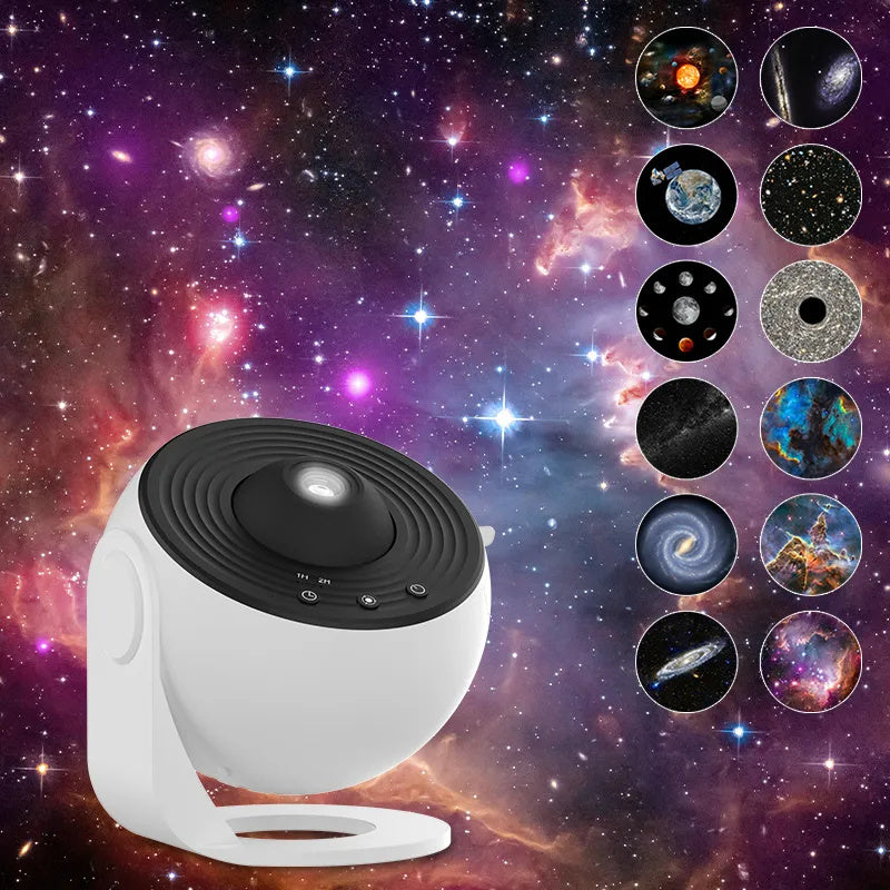 Proyector de luz nocturna con forma de galaxia, proyector de cielo estrellado con rotación de 360 ​​grados, lámpara planetaria para dormitorio de niños, regalo de San Valentín, decoración de bodas