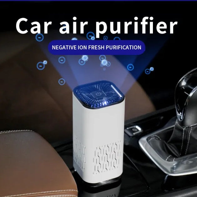 Purificador de aire portátil para coche, generador de iones negativos, elimina el formaldehído, el polvo, el humo, ambientador para el hogar y el coche