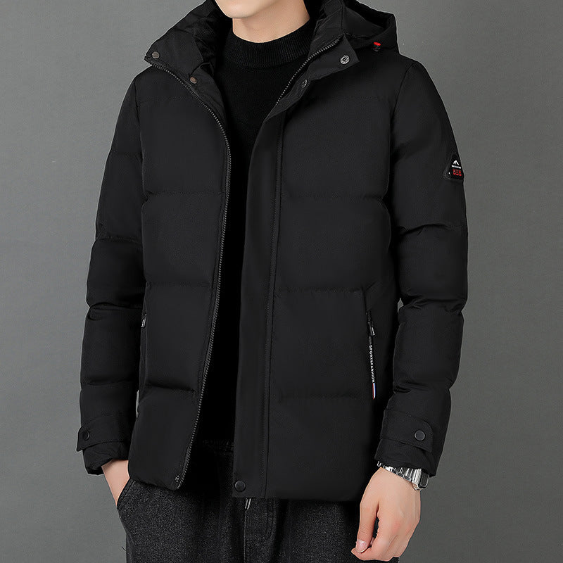 Men's Fashion Individual Casual Hooded Cotton Jacket