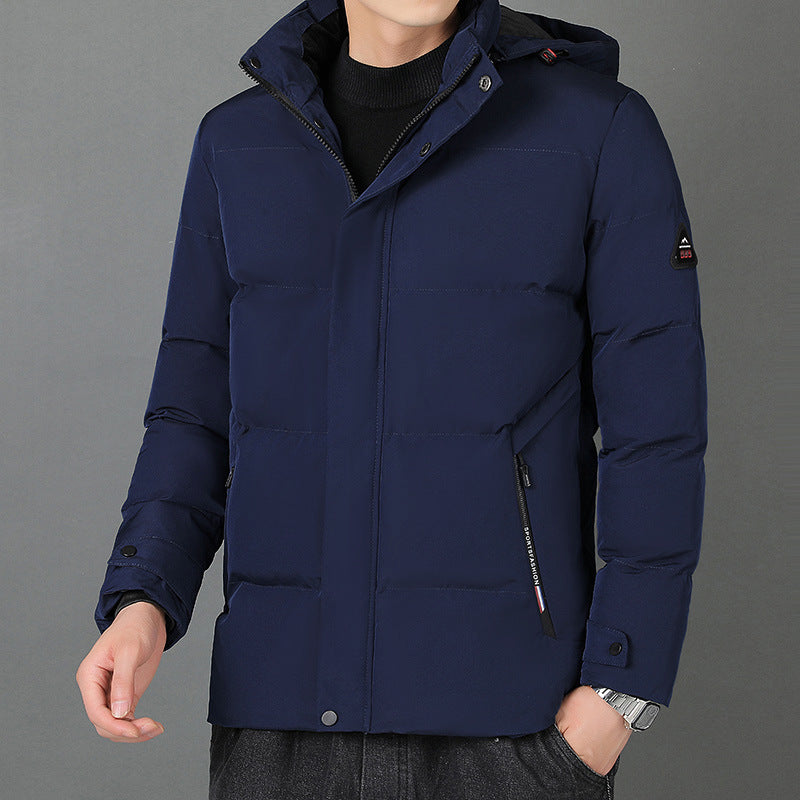 Men's Fashion Individual Casual Hooded Cotton Jacket