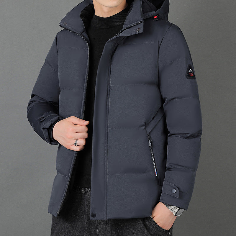 Men's Fashion Individual Casual Hooded Cotton Jacket