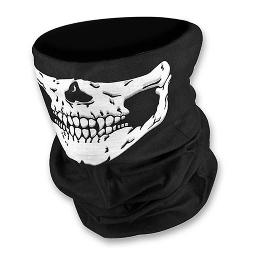 Sport Ski Cycling Face Mask Skull Bandana Helmet Neck Bike Face Mask Thermal Scarf Halloween Headband Scarves For Outdoors