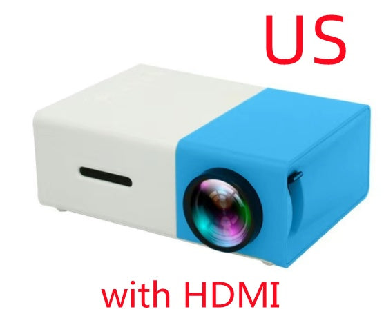 Proyector portátil 3D Hd Led Home Theater Cinema HDMI compatible con USB Proyector de audio Yg300 Mini proyector