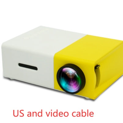 Proyector portátil 3D Hd Led Home Theater Cinema HDMI compatible con USB Proyector de audio Yg300 Mini proyector