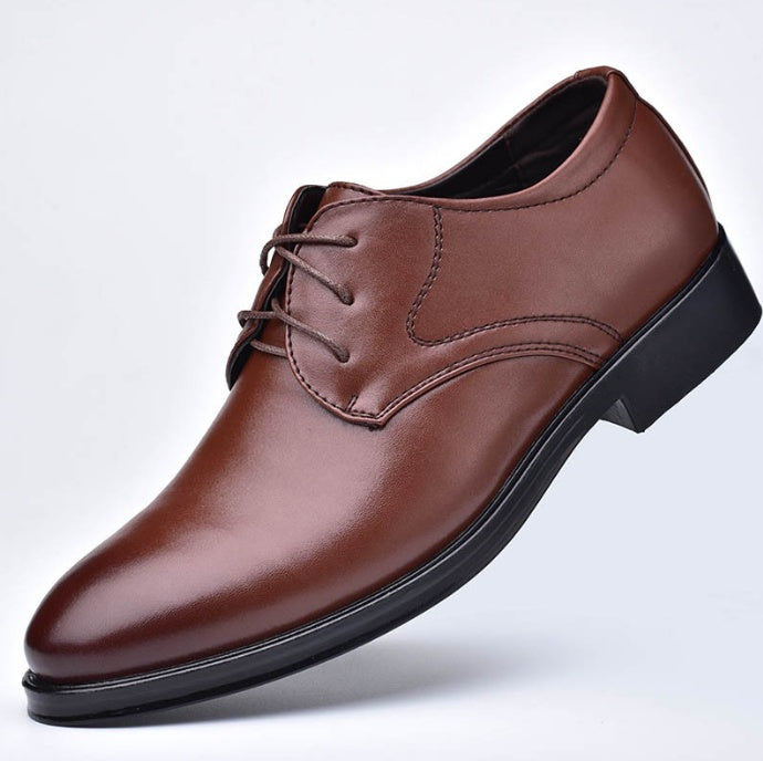 Zapatos negros con punta puntiaguda para hombre