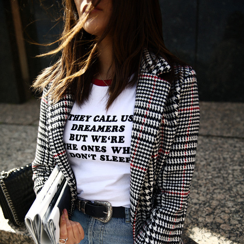 Camiseta corta ajustada con estampado de letras europeas y americanas para mujer, nueva primavera y verano