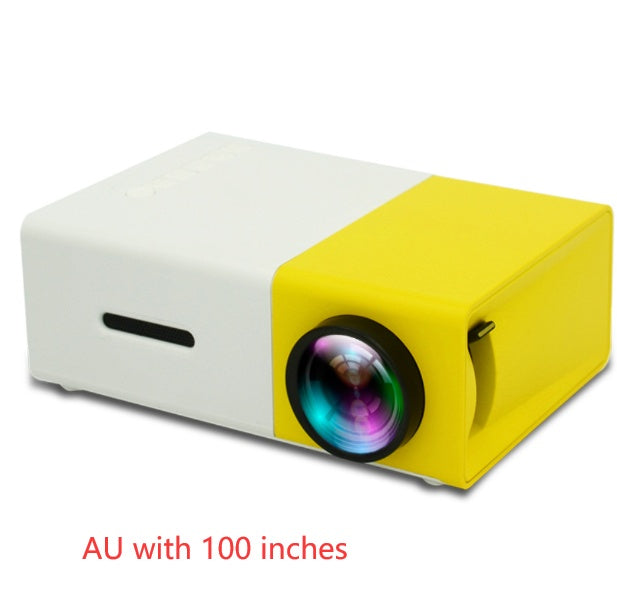 Proyector portátil 3D Hd Led Home Theater Cinema HDMI compatible con USB Proyector de audio Yg300 Mini proyector