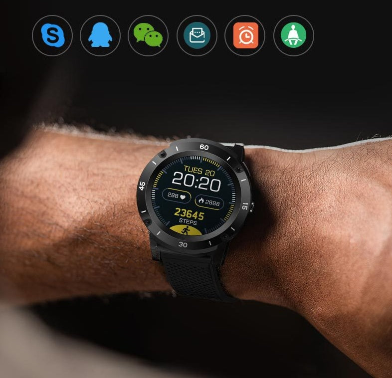 Reloj inteligente S8 con pantalla táctil completa, deportivo, control del ritmo cardíaco y de la presión sanguínea, resistente al agua