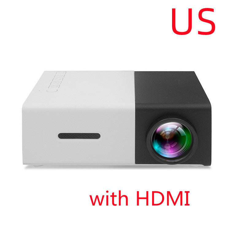 Proyector portátil 3D Hd Led Home Theater Cinema HDMI compatible con USB Proyector de audio Yg300 Mini proyector