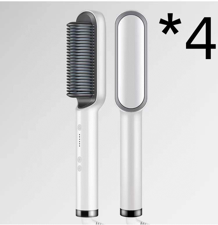 Neu 2 In 1 Haarglätter Heißer Kamm Negative Ionen Curling Tong Dual-zweck Elektrische Haar